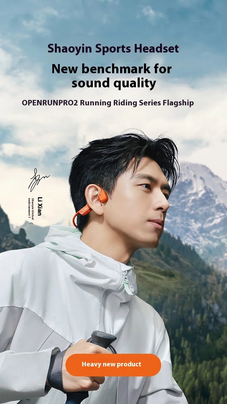 SHOKZ OpenRun Pro 2 S820 Bone Conduction Bluetooth Earphones Waterproof Open Sports Running Earphones Custom EQ Equalizer