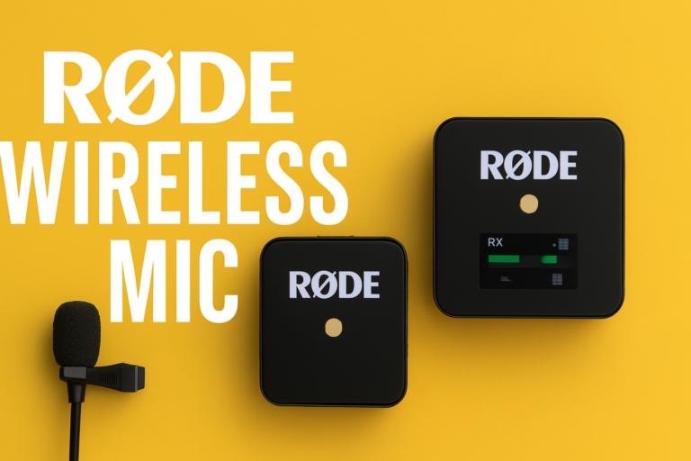 High-quality RØDE wireless microphone system for content creators, vloggers, and professionals