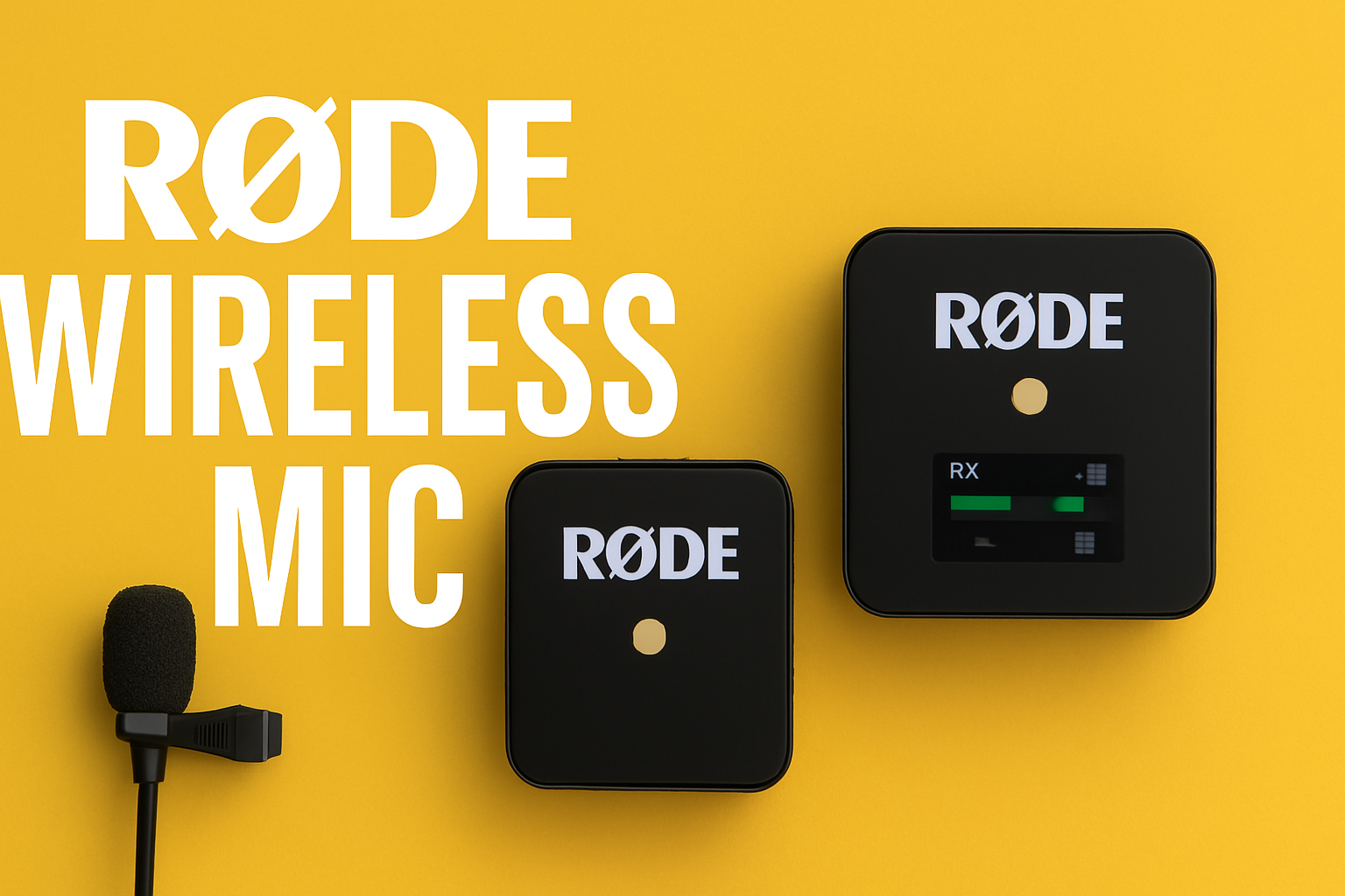 High-quality RØDE wireless microphone system for content creators, vloggers, and professionals