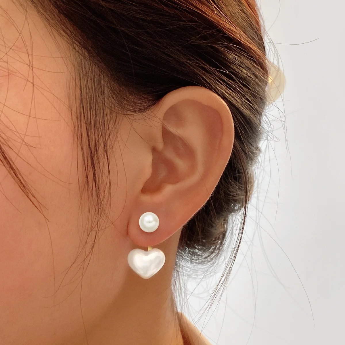 2023 Trendy Heart Stud Earrings For Women Korean Elegant Light Luxury Love Dangle Earring Fashion Simple Drop Jewelry Girls Gift