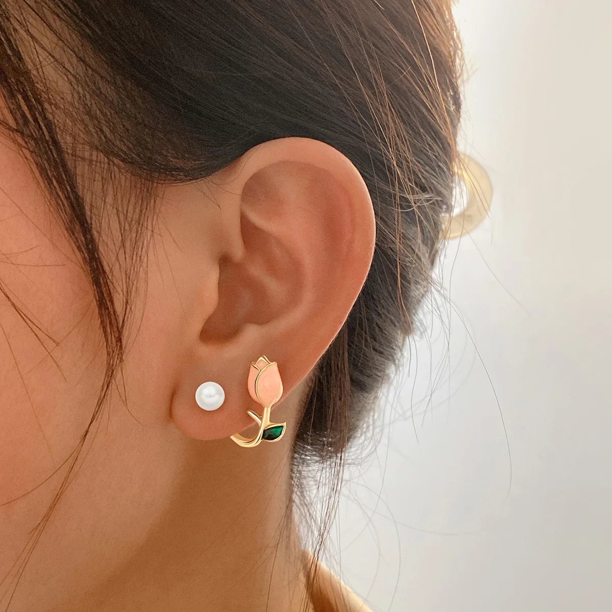 2023 Trendy Heart Stud Earrings For Women Korean Elegant Light Luxury Love Dangle Earring Fashion Simple Drop Jewelry Girls Gift