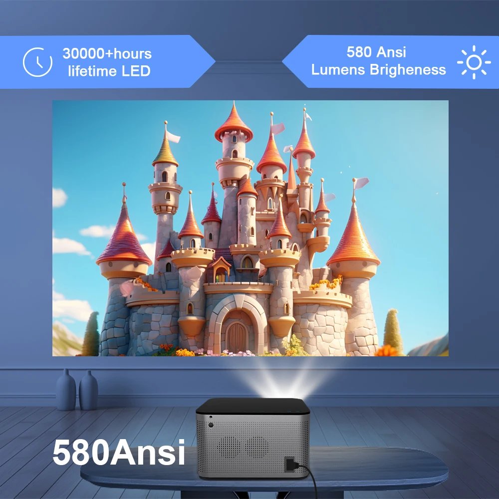 Magcubic Projector HY350 Android 11 4K 1920*1080P Wifi6 580ANSI Allwinner H713 32G Voice Control BT5.0 Home Cinema Projetor