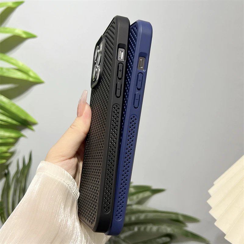 Heat Dissipation Mesh For Magsafe Magnetic Wireless Charging Case For iPhone 16 15 14 Plus 13 12 11 Pro Max Breathable Cover