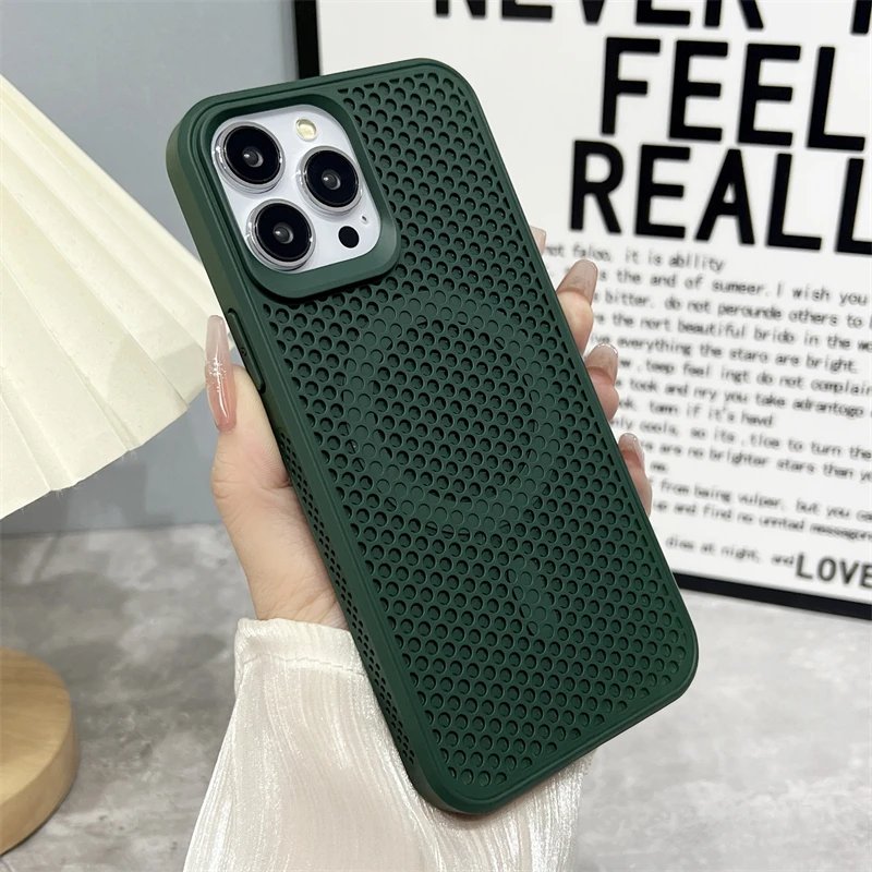 Heat Dissipation Mesh For Magsafe Magnetic Wireless Charging Case For iPhone 16 15 14 Plus 13 12 11 Pro Max Breathable Cover