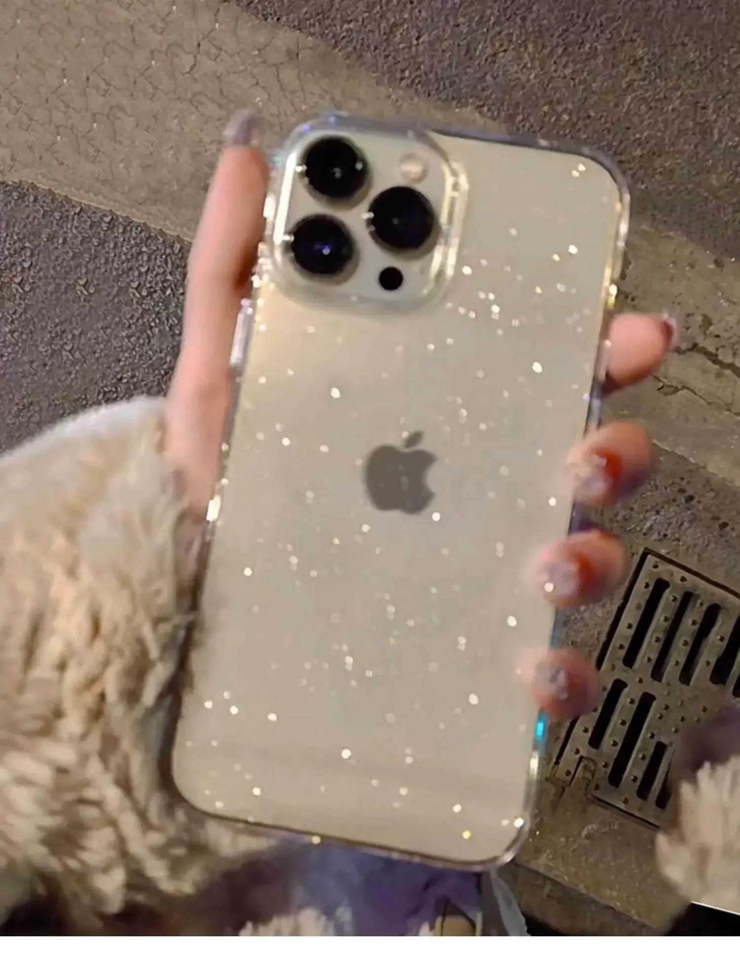 Luxury Bling Glitter Clear Phone Case For iPhone 16 15 14 13 12 11 Pro Max X XR XS 7 8 Plus Shockproof Transparent Soft Cover