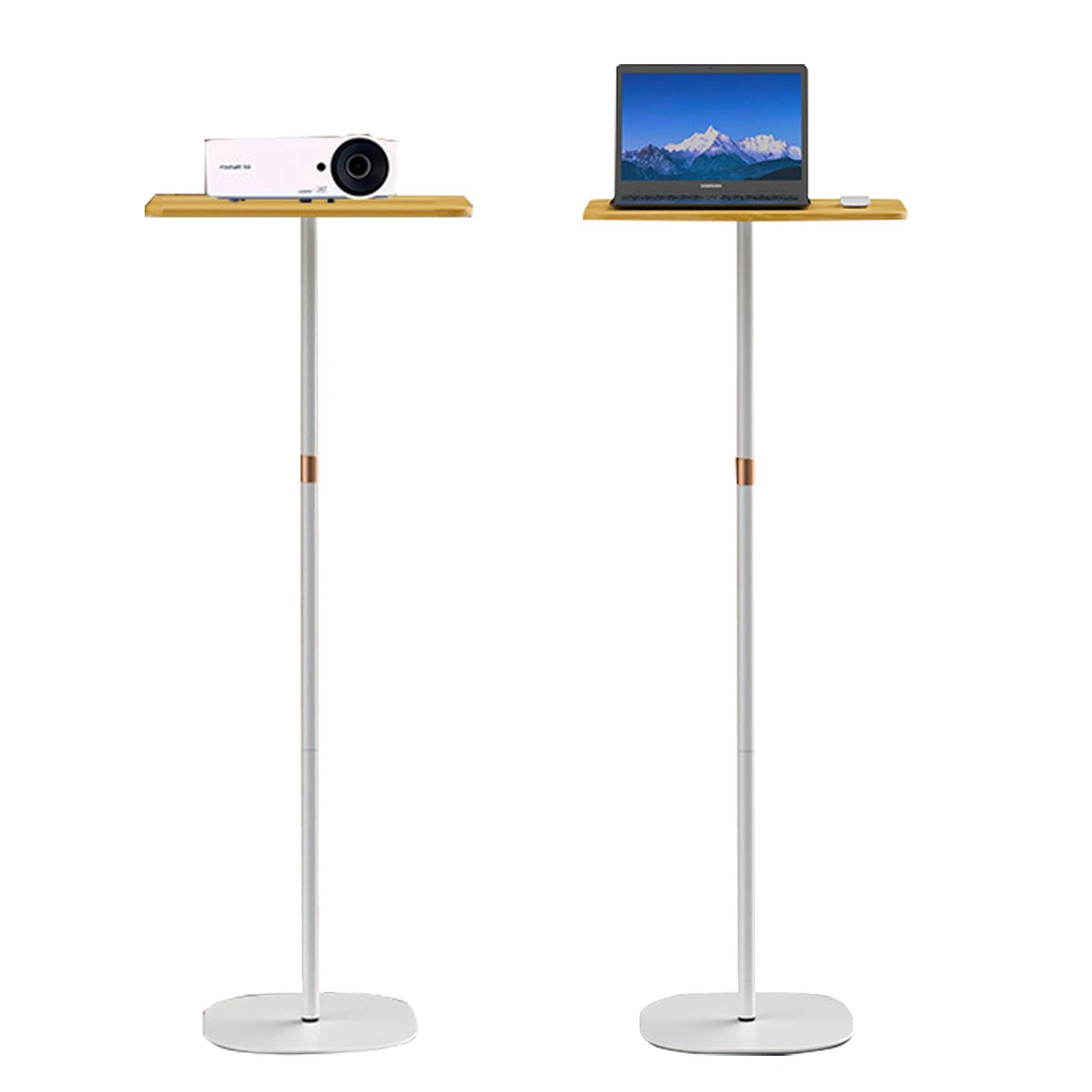 120cm Laptop Stand Speakers Holder Floor Standing Table Sofa Side Table Height Adjustment Steel Laptop Booster Projector Bracket