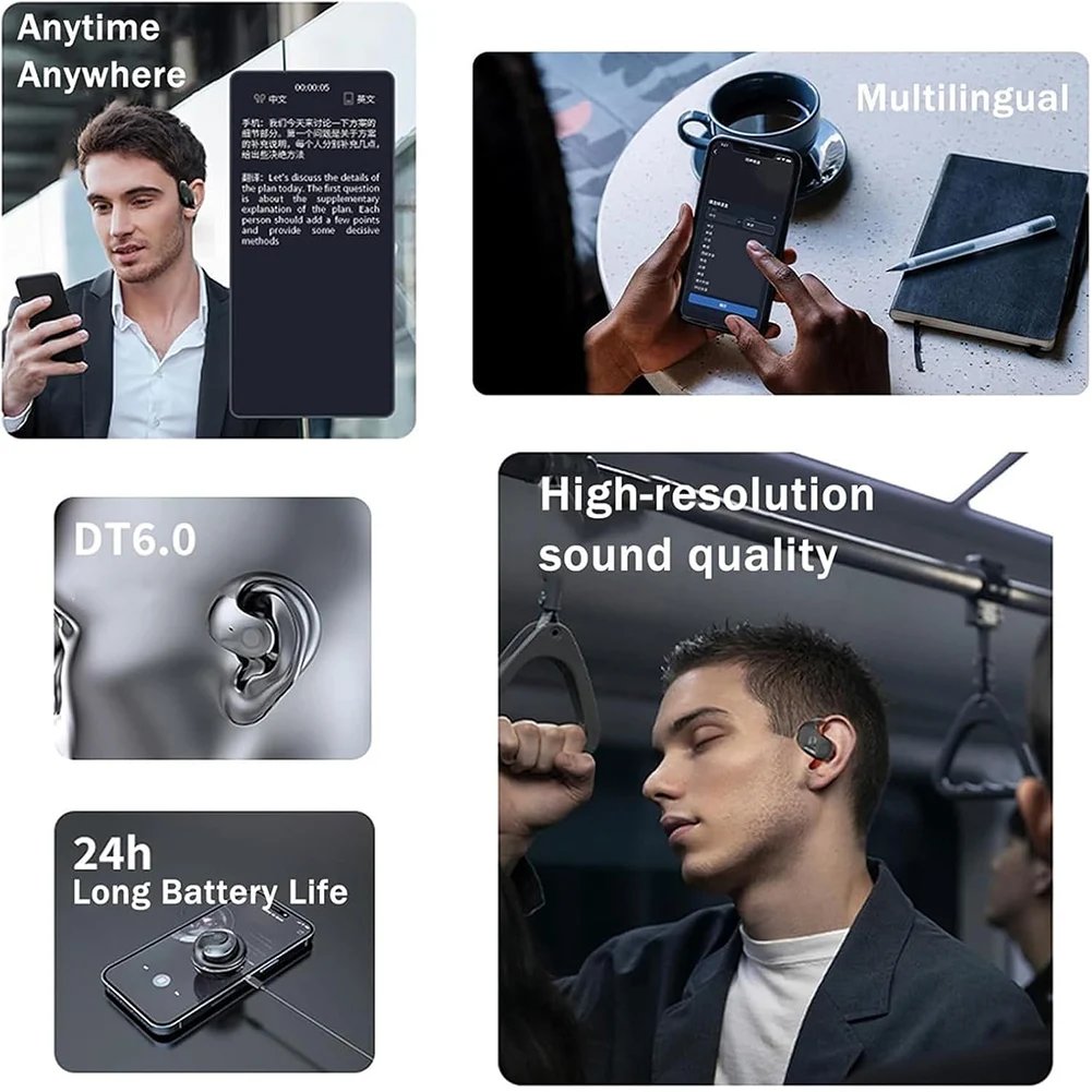 Real Time 144 Languages Translator Earbuds 98% Accuracy Instant Voice Language AI Translator Headphones for Travel Business