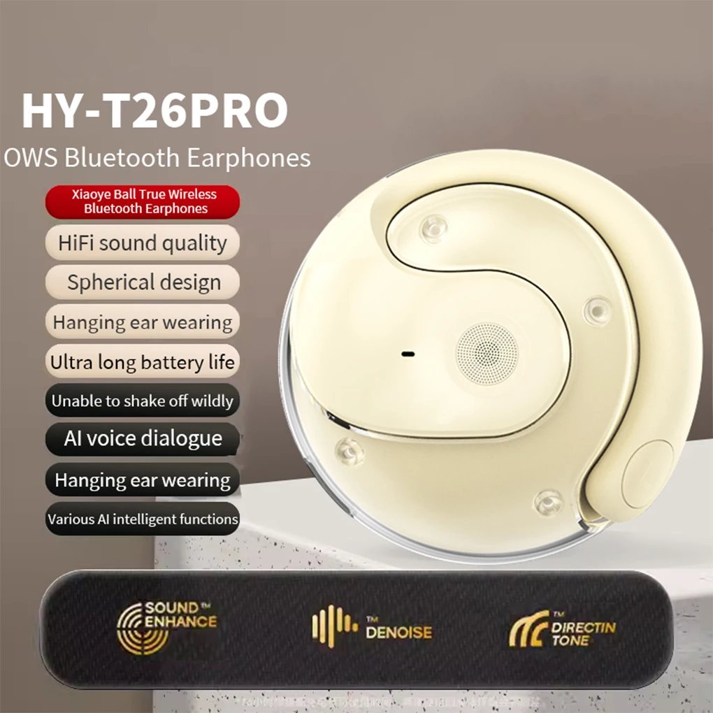 HYUNDAI HY-T26 Pro OWS Earphones Wireless BT5.4 AI Translation Headphones HIFI Sound 4 Translation Mode Earbuds HD Call