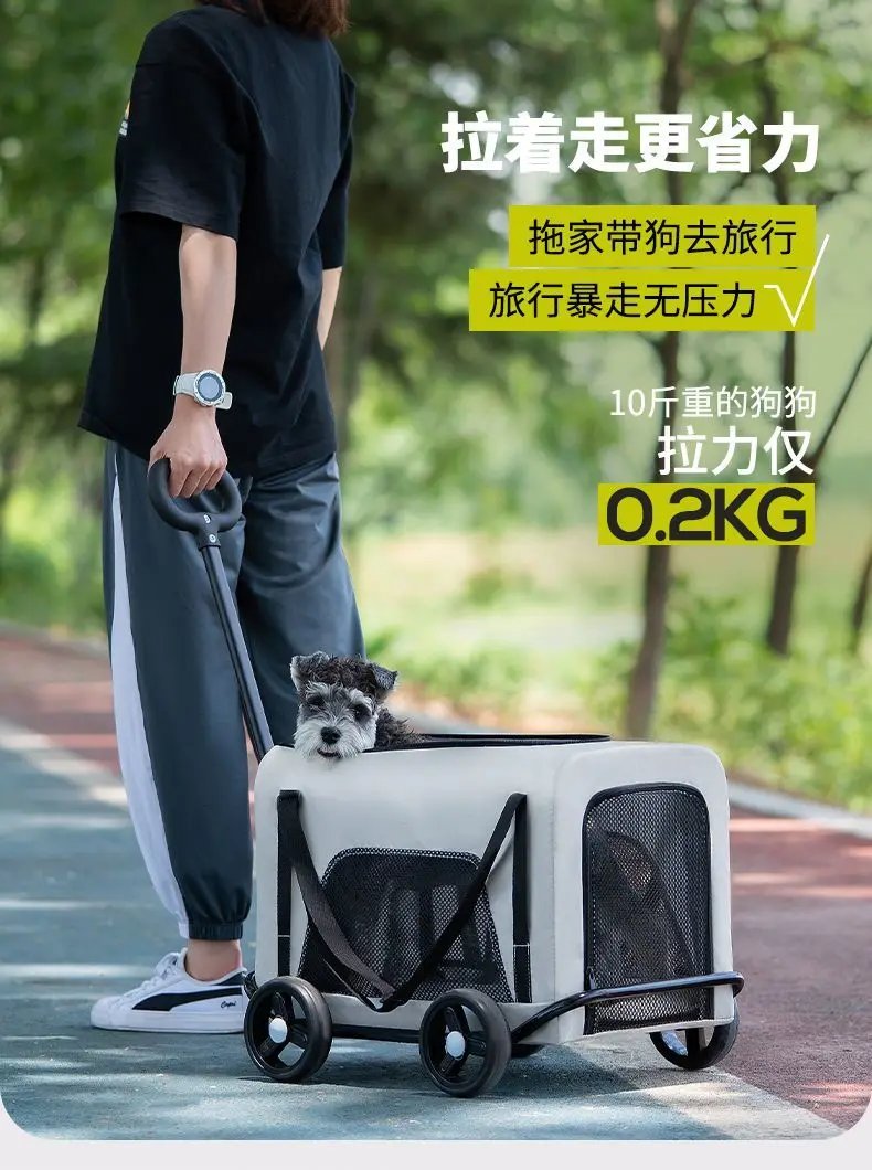 Small Pet and Dog Stroller Cats Trolley Bag Toy Small Trolley Trolley Outdoor Pet Cart Cat Cars