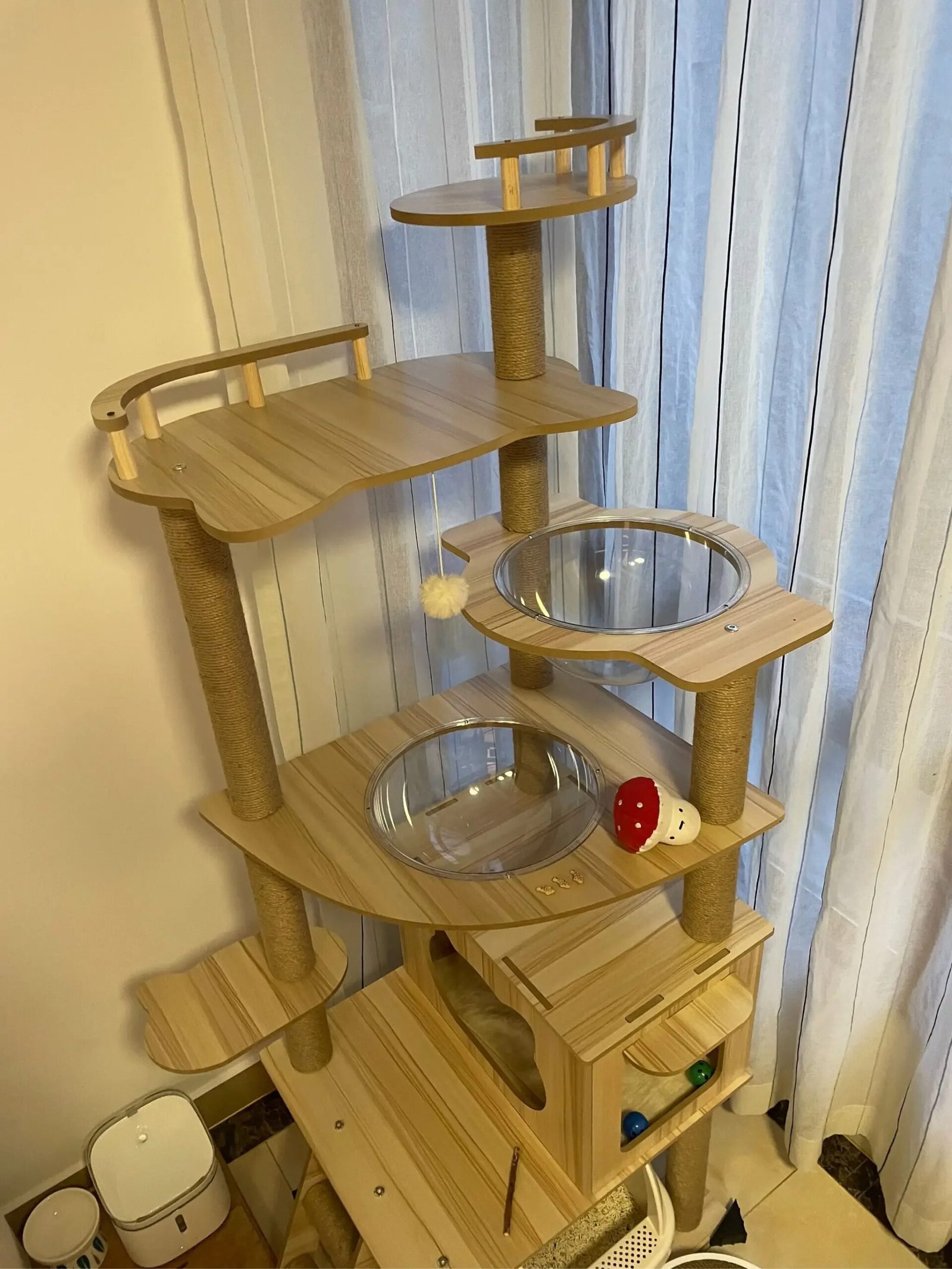 Cat Climbing Frame Multi-Level Cat Tree Sisal Rope Cat Tower Cat Scrapers Scratching Post For Cats Toys For Cat Grinding Paws