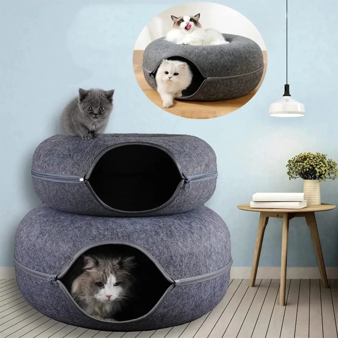 Vip Donut Cat Bed Pet Tunnel