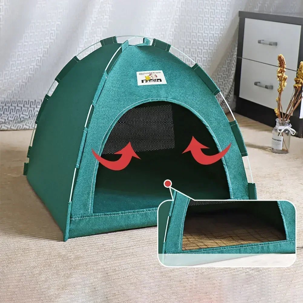 Pet Tent Bed Cats House Supplies Products Accessories Warm Cushions Furniture Sofa Basket Beds Winter Clamshell Kitten Tents Cat