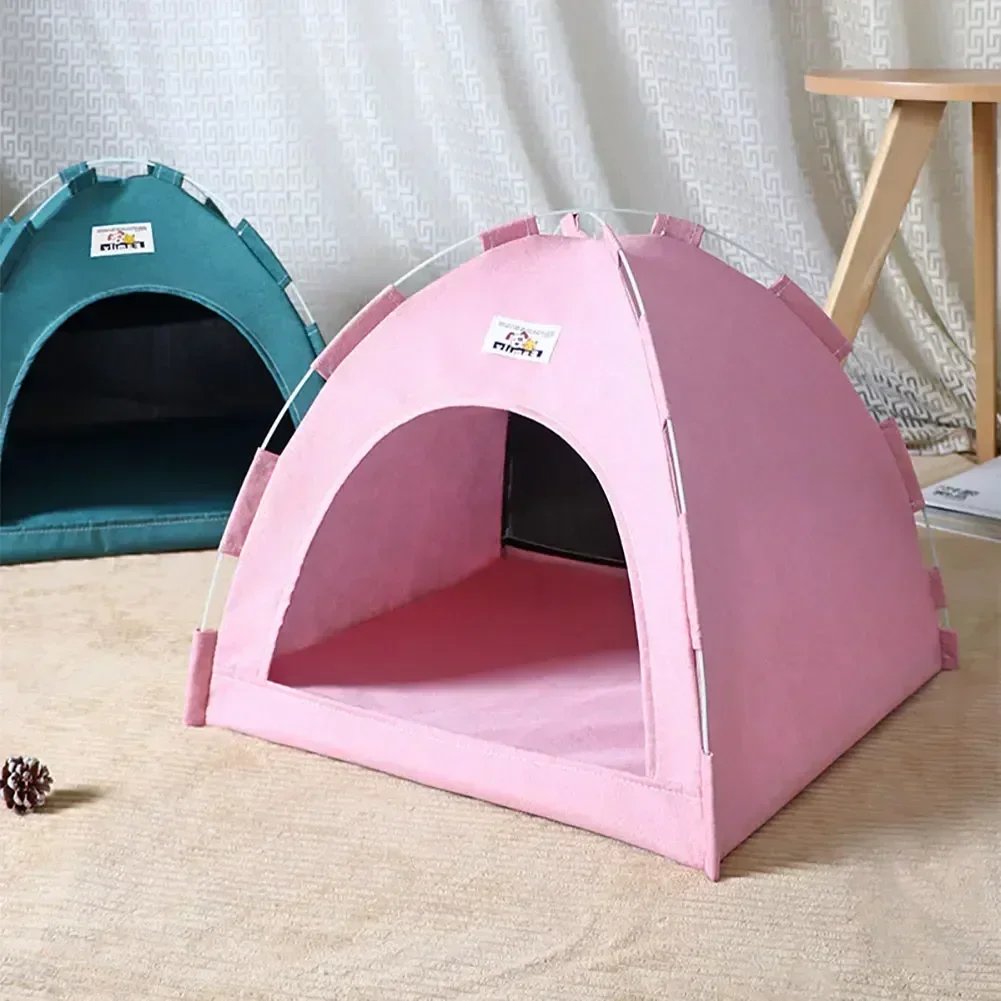 Pet Tent Bed Cats House Supplies Products Accessories Warm Cushions Furniture Sofa Basket Beds Winter Clamshell Kitten Tents Cat