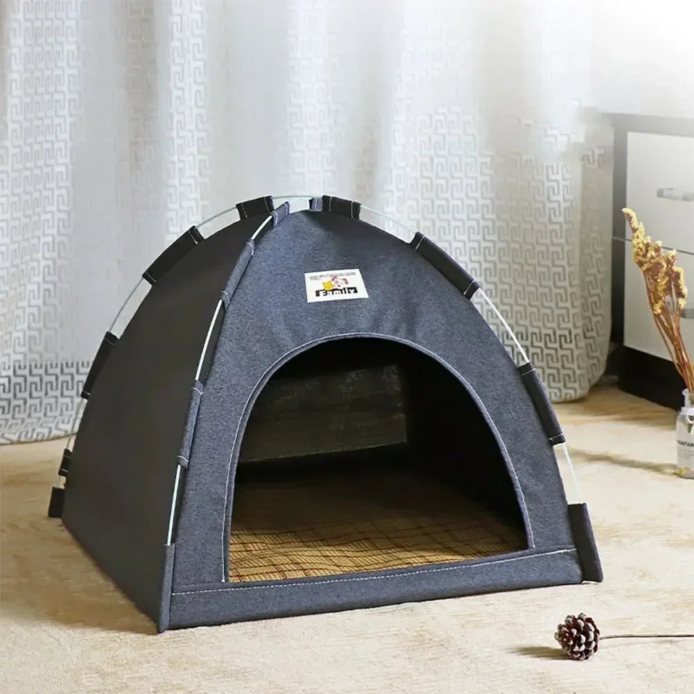 Pet Tent Bed Cats House Supplies Products Accessories Warm Cushions Furniture Sofa Basket Beds Winter Clamshell Kitten Tents Cat