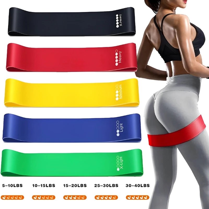 7Pcs Tpe Resistance Bands Fitness Set Rubber Loop Strength Training Workout Expander Yoga Gym Equipment Elastic Portable Pilates