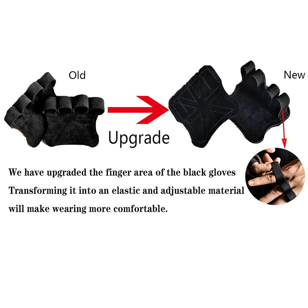 Leather Weight Lifting Training Gloves Palm Protection Women Men Fitness Sports Gymnastics Grips  Pull Ups Weightlifting Workout