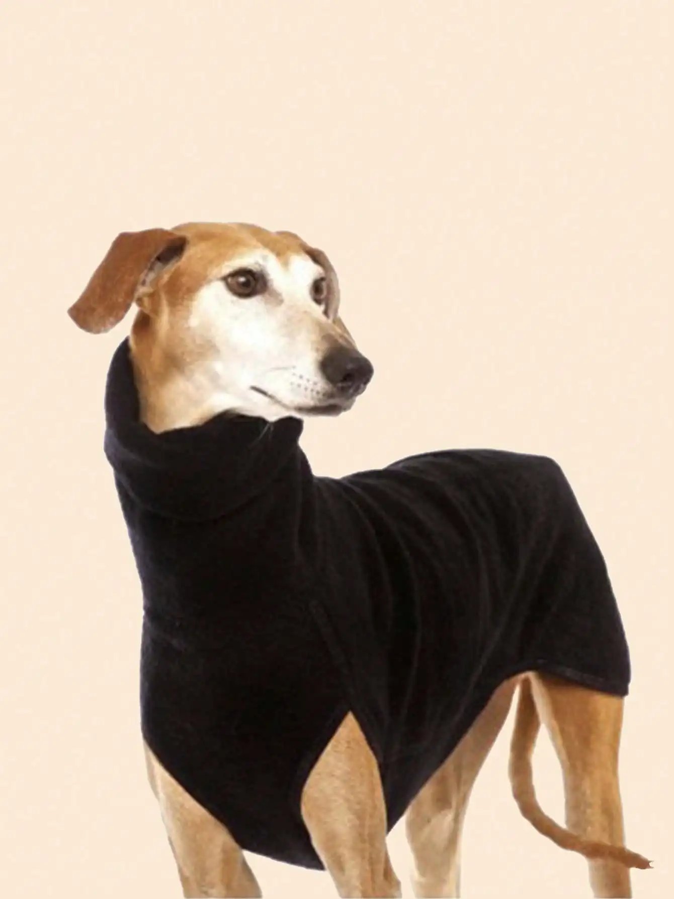 Greyhound Clothes, Dog Winter Coat Pajamas Onesies  Turtleneck Stretch Greyhound Apparel Pet Clothes Coat Outfit for Medium, Lar