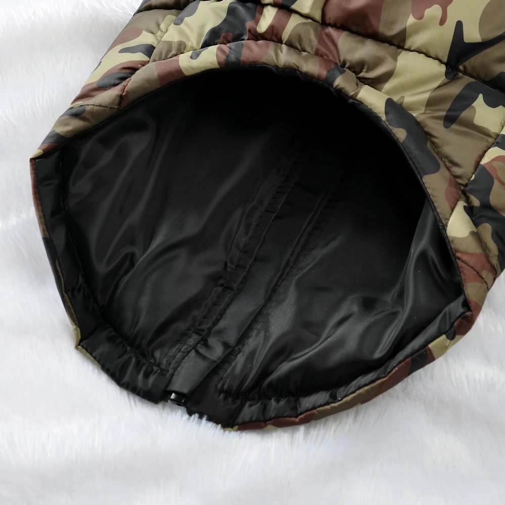 Winter Dog Clothes Coat Waterproof Puppy Cat Jacket For Large Dogs Camouflage Print Warm Windproof Pet Labrodor Apparel Costume