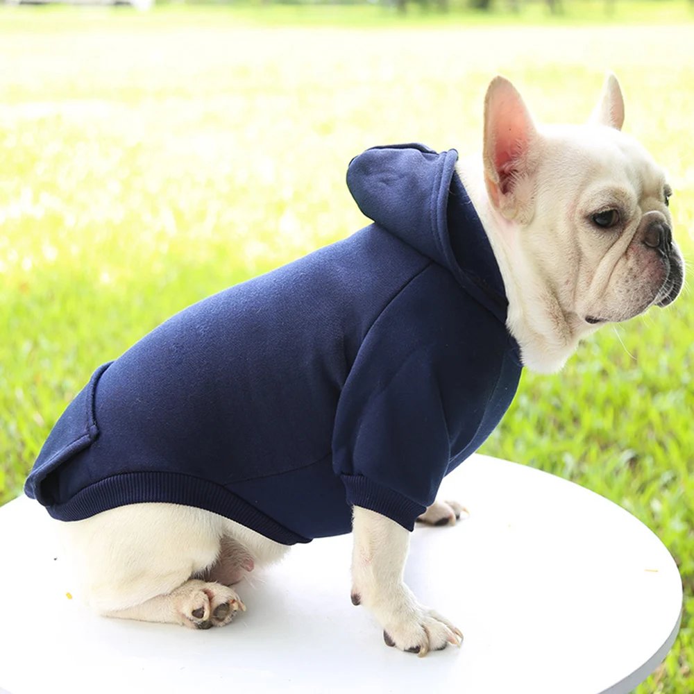 Dog Winter Warm Hooded Sweatshirt For Small Medium Dog Pet Coat Puppy Cat Apparel Outfit Clothes For Chihuahuas French Bulldog