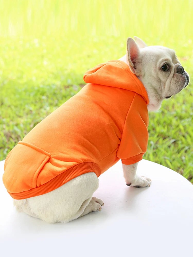 Dog Winter Warm Hooded Sweatshirt For Small Medium Dog Pet Coat Puppy Cat Apparel Outfit Clothes For Chihuahuas French Bulldog