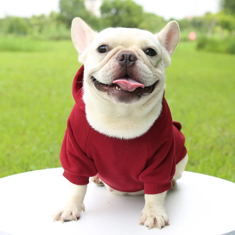 Dog Winter Warm Hooded Sweatshirt For Small Medium Dog Pet Coat Puppy Cat Apparel Outfit Clothes For Chihuahuas French Bulldog