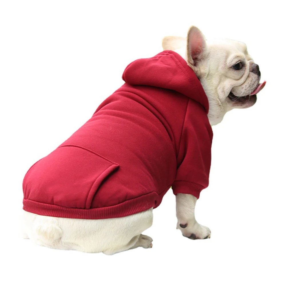 Dog Winter Warm Hooded Sweatshirt For Small Medium Dog Pet Coat Puppy Cat Apparel Outfit Clothes For Chihuahuas French Bulldog