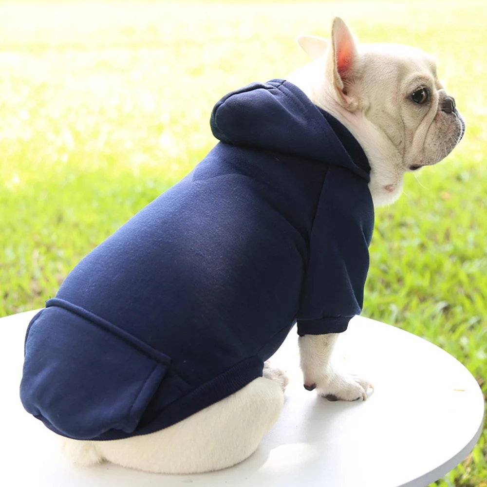 Dog Winter Warm Hooded Sweatshirt For Small Medium Dog Pet Coat Puppy Cat Apparel Outfit Clothes For Chihuahuas French Bulldog