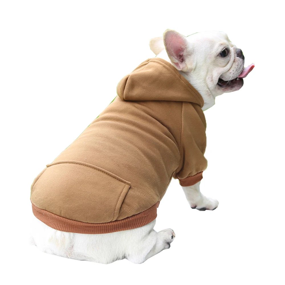 Dog Winter Warm Hooded Sweatshirt For Small Medium Dog Pet Coat Puppy Cat Apparel Outfit Clothes For Chihuahuas French Bulldog