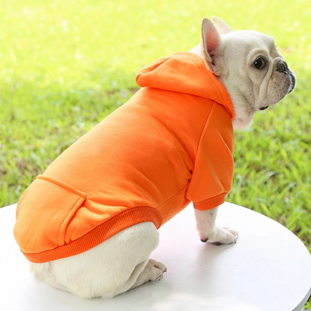 Dog Winter Warm Hooded Sweatshirt For Small Medium Dog Pet Coat Puppy Cat Apparel Outfit Clothes For Chihuahuas French Bulldog