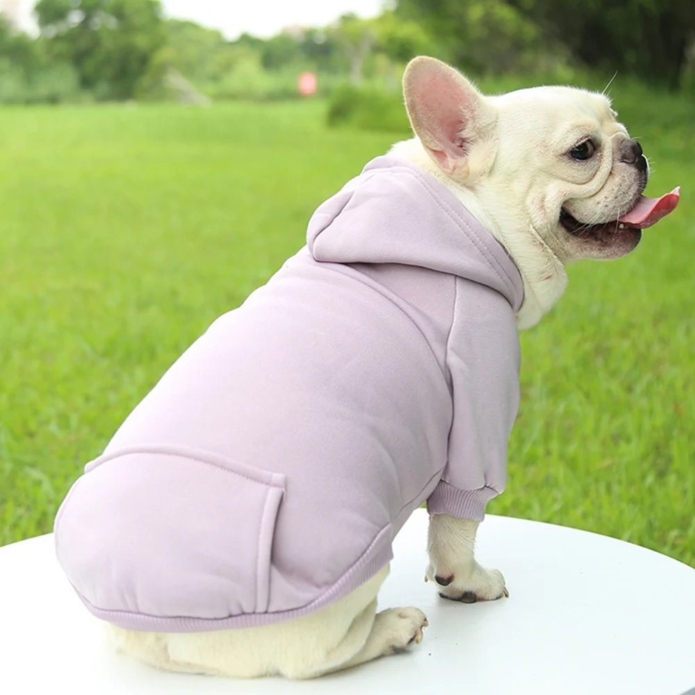 Dog Winter Warm Hooded Sweatshirt For Small Medium Dog Pet Coat Puppy Cat Apparel Outfit Clothes For Chihuahuas French Bulldog