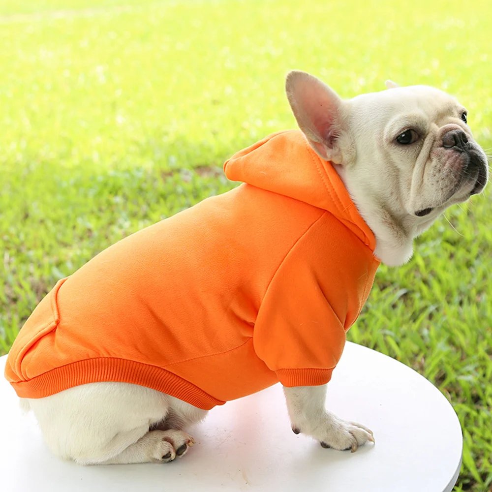 Dog Winter Warm Hooded Sweatshirt For Small Medium Dog Pet Coat Puppy Cat Apparel Outfit Clothes For Chihuahuas French Bulldog