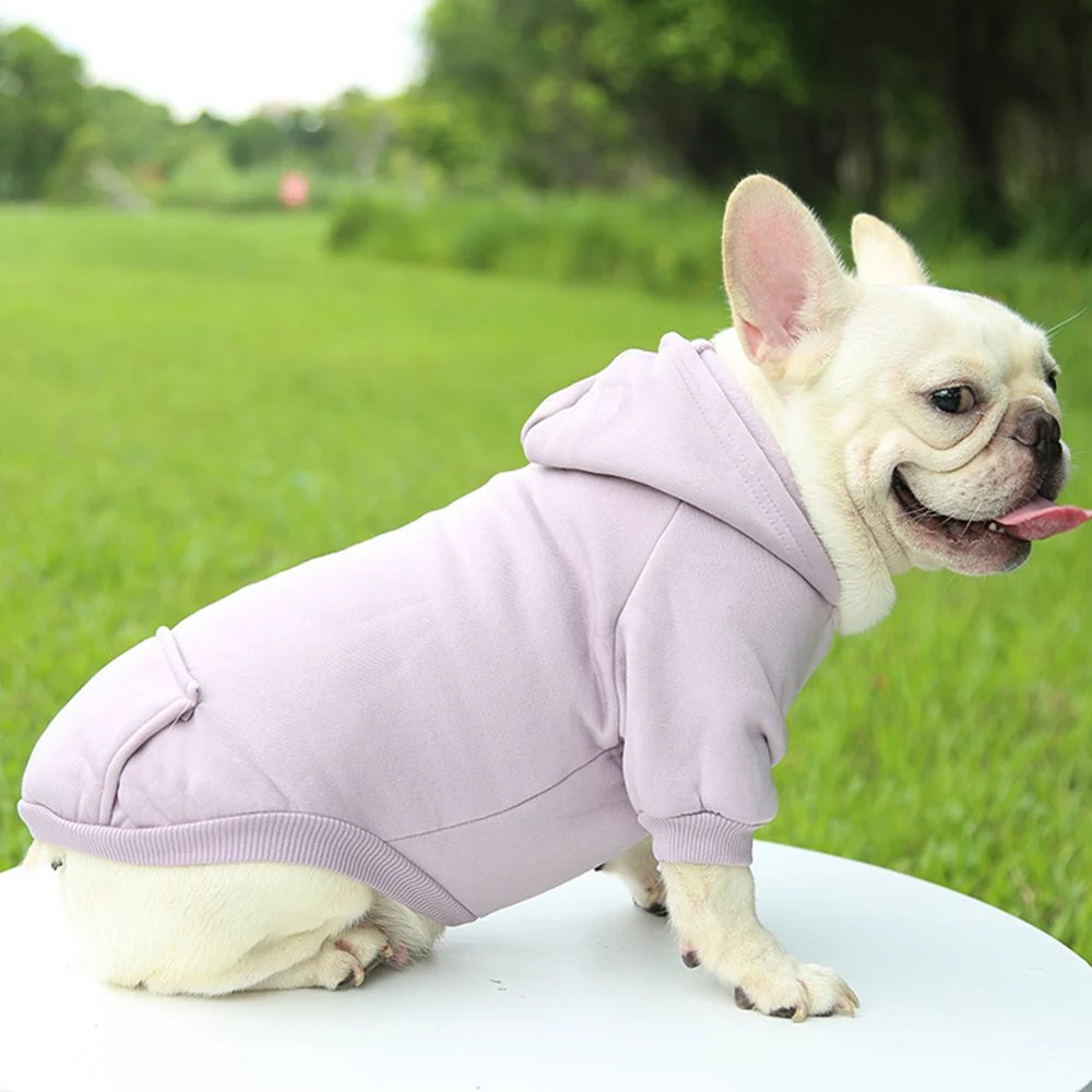 Dog Winter Warm Hooded Sweatshirt For Small Medium Dog Pet Coat Puppy Cat Apparel Outfit Clothes For Chihuahuas French Bulldog