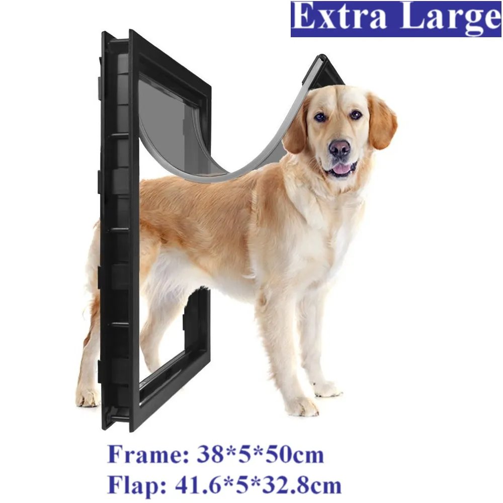 Extra Large Big Dog Door for Wooden Doors High Quality ABS Flame PVC Enter Outer Flap Anti Raining Cover Insulated Cold Weather