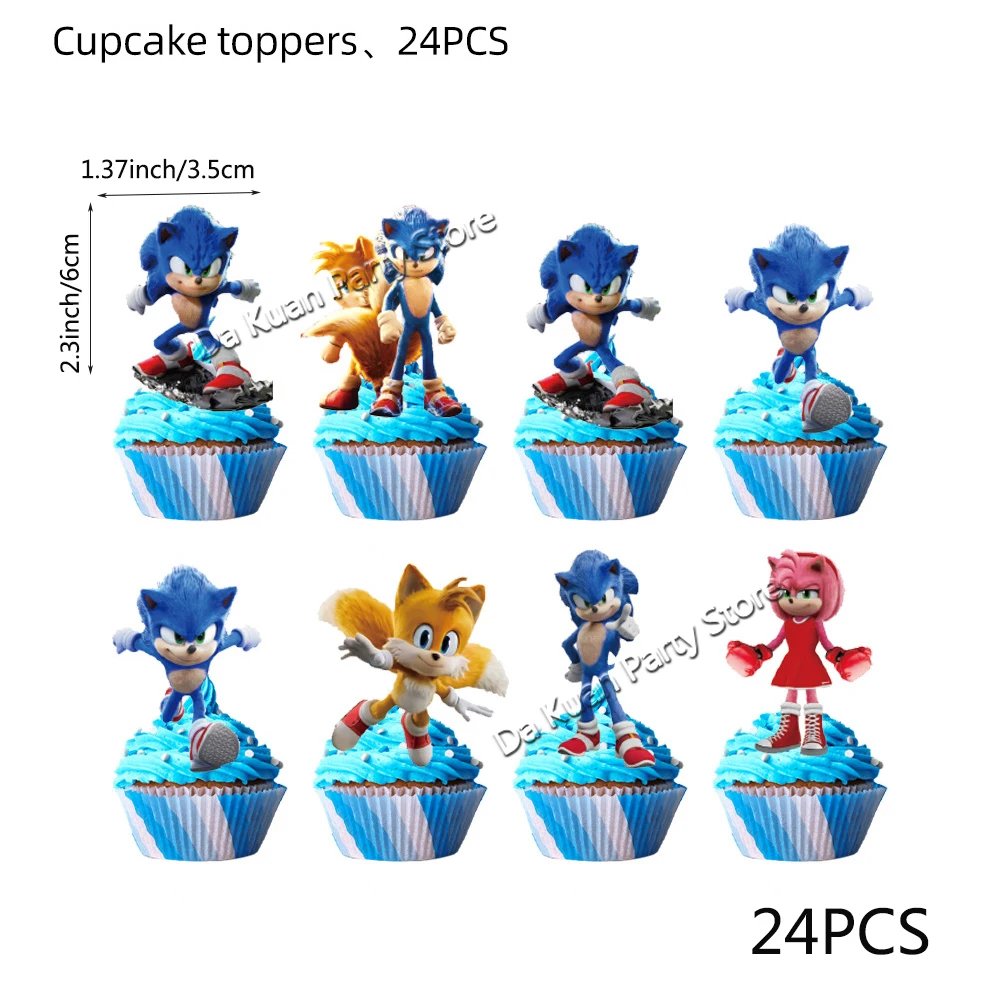 Sonic the Hedgehog Birthday Party Decor Sonic Disposable Tableware Tablecloth Plate Cup Gift Bag Kids Favor Gifts Party Supplies