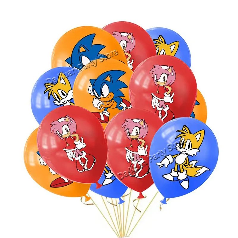 Sonic the Hedgehog Birthday Party Decor Sonic Disposable Tableware Tablecloth Plate Cup Gift Bag Kids Favor Gifts Party Supplies