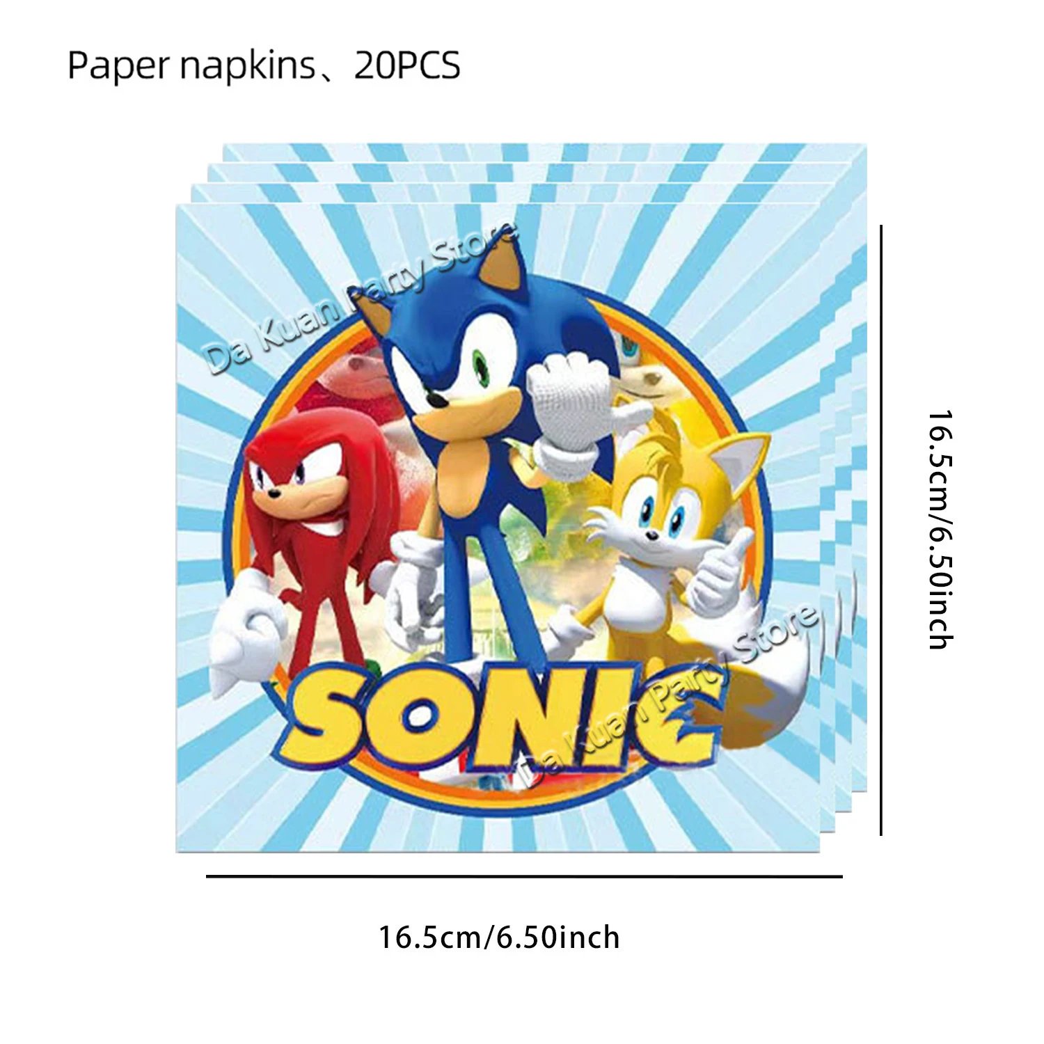 Sonic the Hedgehog Birthday Party Decor Sonic Disposable Tableware Tablecloth Plate Cup Gift Bag Kids Favor Gifts Party Supplies