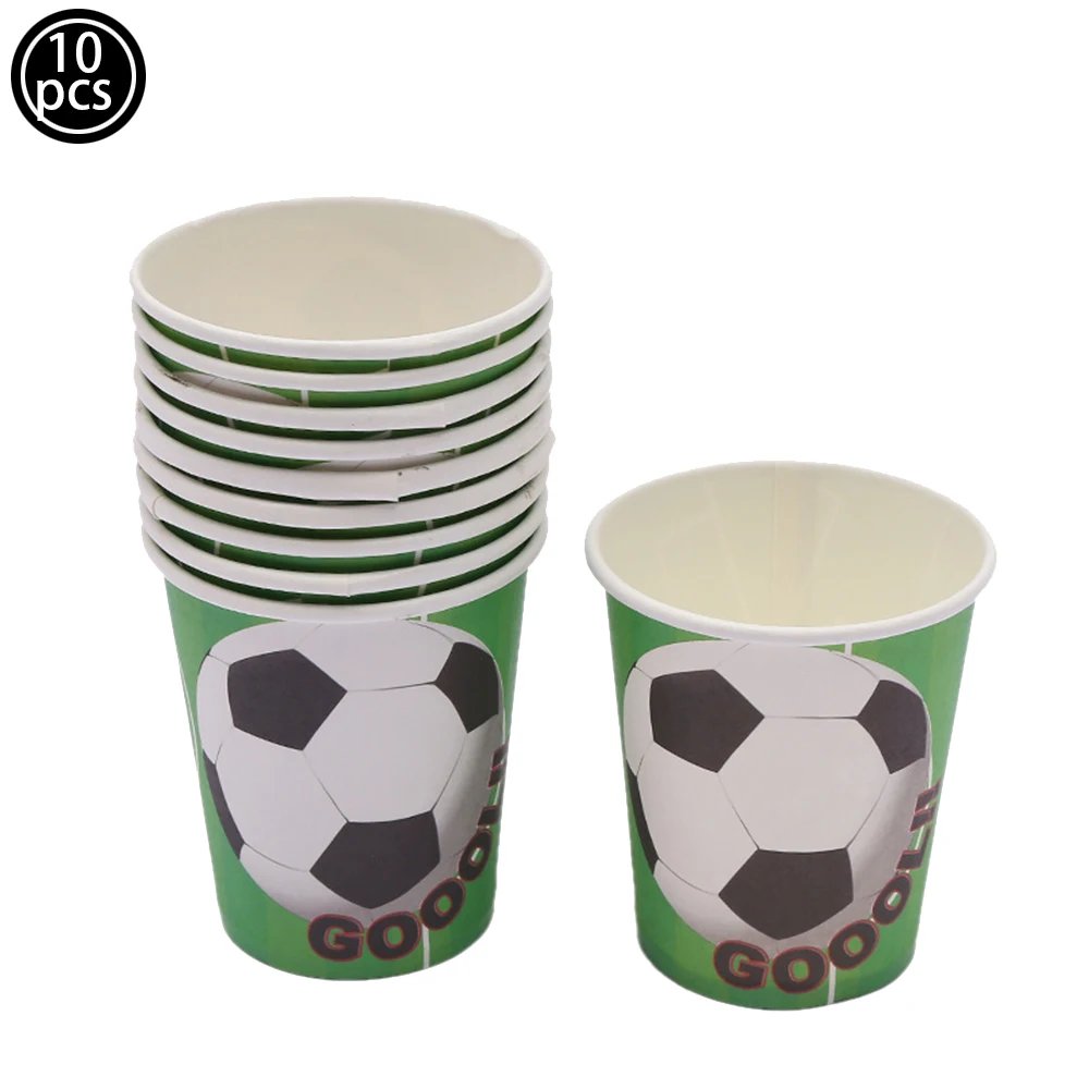 Soccer Theme Disposable Tableware Soccer Party Paper Plate Napkin Straws Cup Football Themed Birthday Party Decoration Supplies