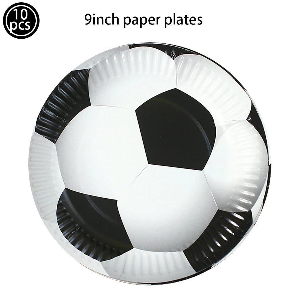 Soccer Theme Disposable Tableware Soccer Party Paper Plate Napkin Straws Cup Football Themed Birthday Party Decoration Supplies