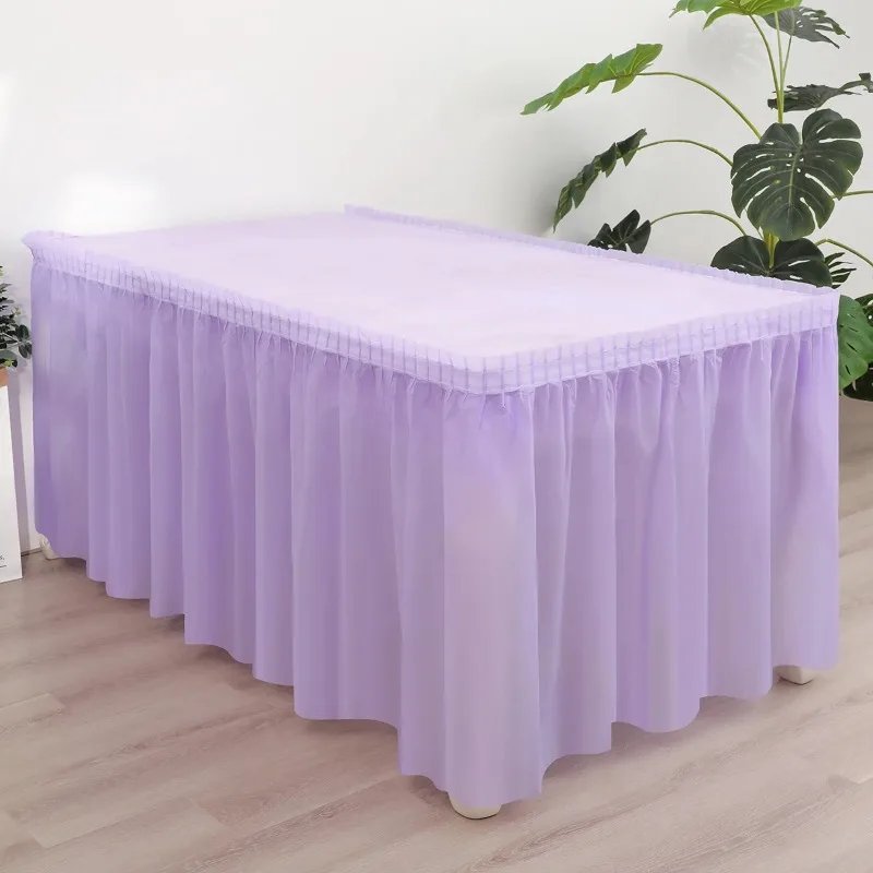 2 Pcs Disposable Tablecloth Table Skirt Thickened Waterproof Birthday Party Wedding Party Table Cloth Portable Wilderness Dinner