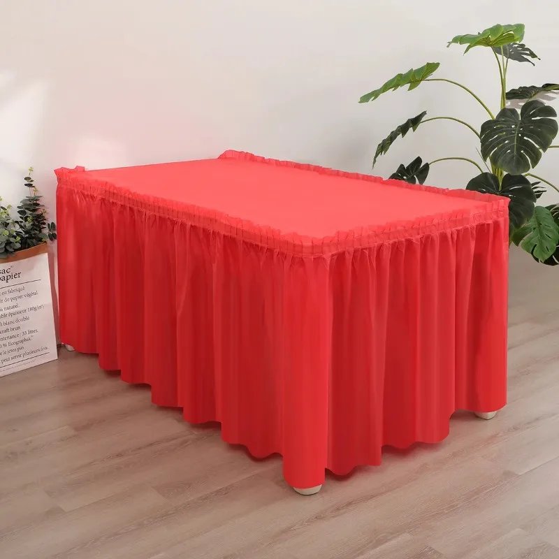 2 Pcs Disposable Tablecloth Table Skirt Thickened Waterproof Birthday Party Wedding Party Table Cloth Portable Wilderness Dinner