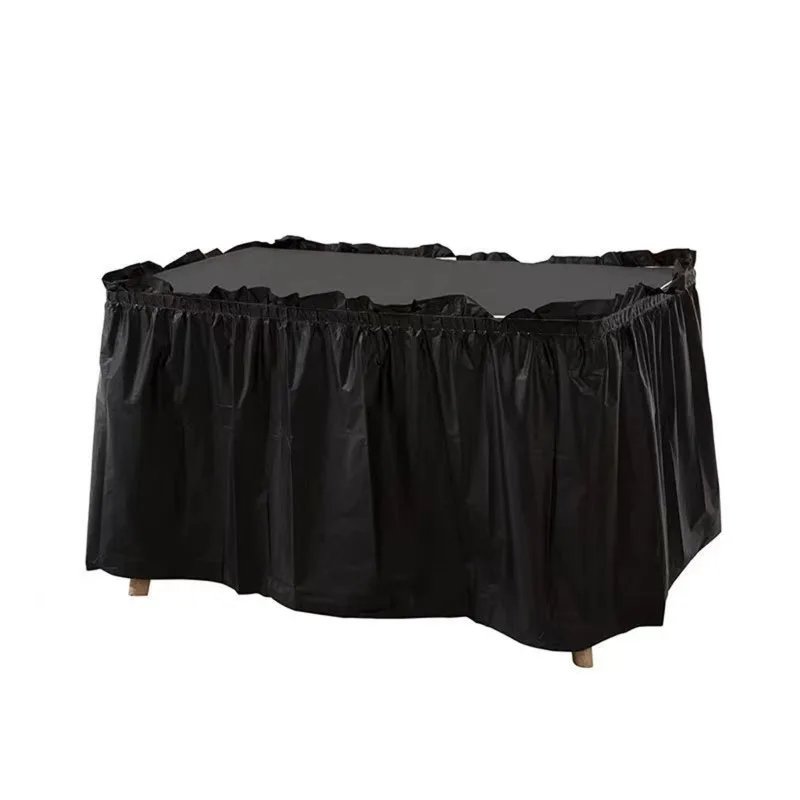 2 Pcs Disposable Tablecloth Table Skirt Thickened Waterproof Birthday Party Wedding Party Table Cloth Portable Wilderness Dinner