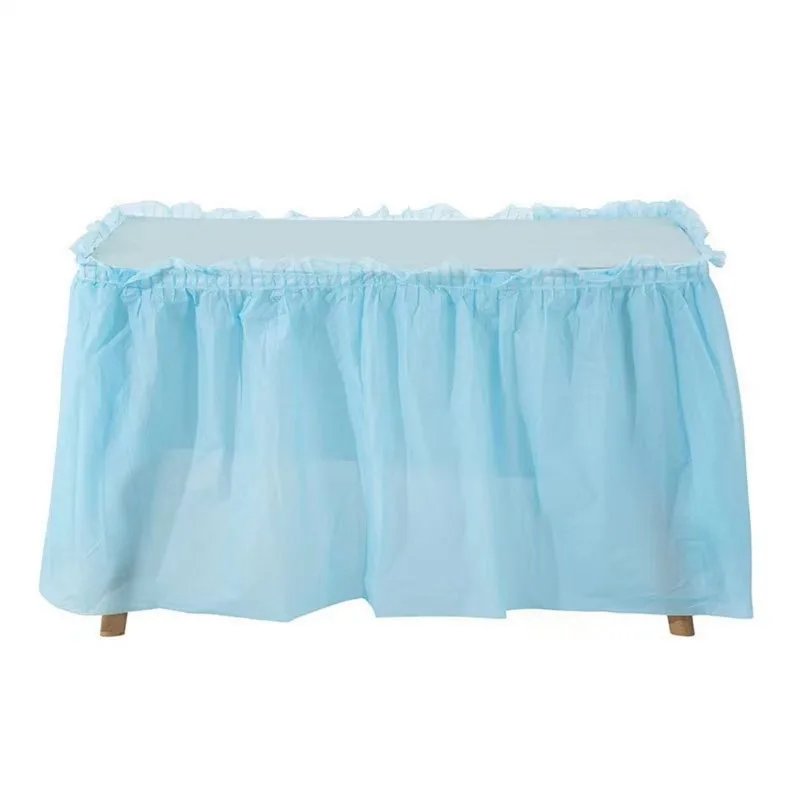 2 Pcs Disposable Tablecloth Table Skirt Thickened Waterproof Birthday Party Wedding Party Table Cloth Portable Wilderness Dinner
