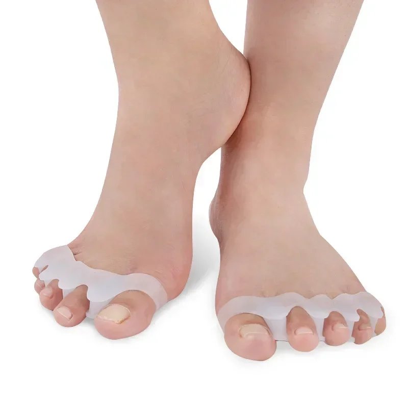 1 Pair Silicone Toe Separator, Bunion Corrector,Hammer Toe Corrector, Soft Silicone Material for Toe Separation Foot Care Tool