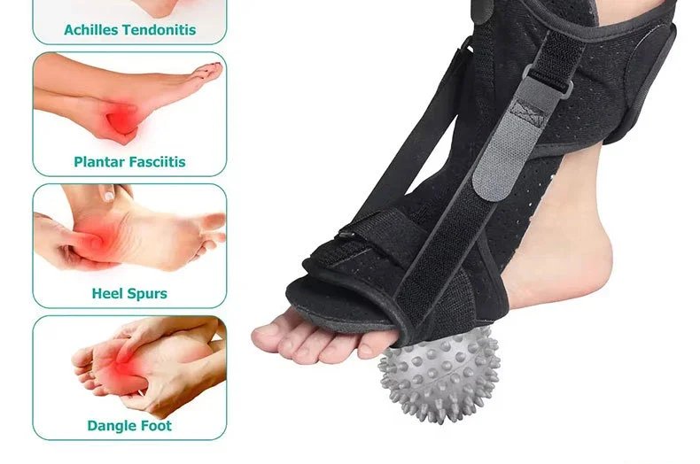 Plantar Fasciitis Night Splint Unisex Adjustable Foot Drop Orthotic Brace for Plantar Fasciitis & Achilles Tendonitis Foot Care