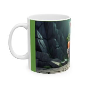 Adorable Gray Rabbit Mug – Big Shiny Eyes & Happy Smile | Perfect Gift for Animal Lovers! (11oz, 15oz)