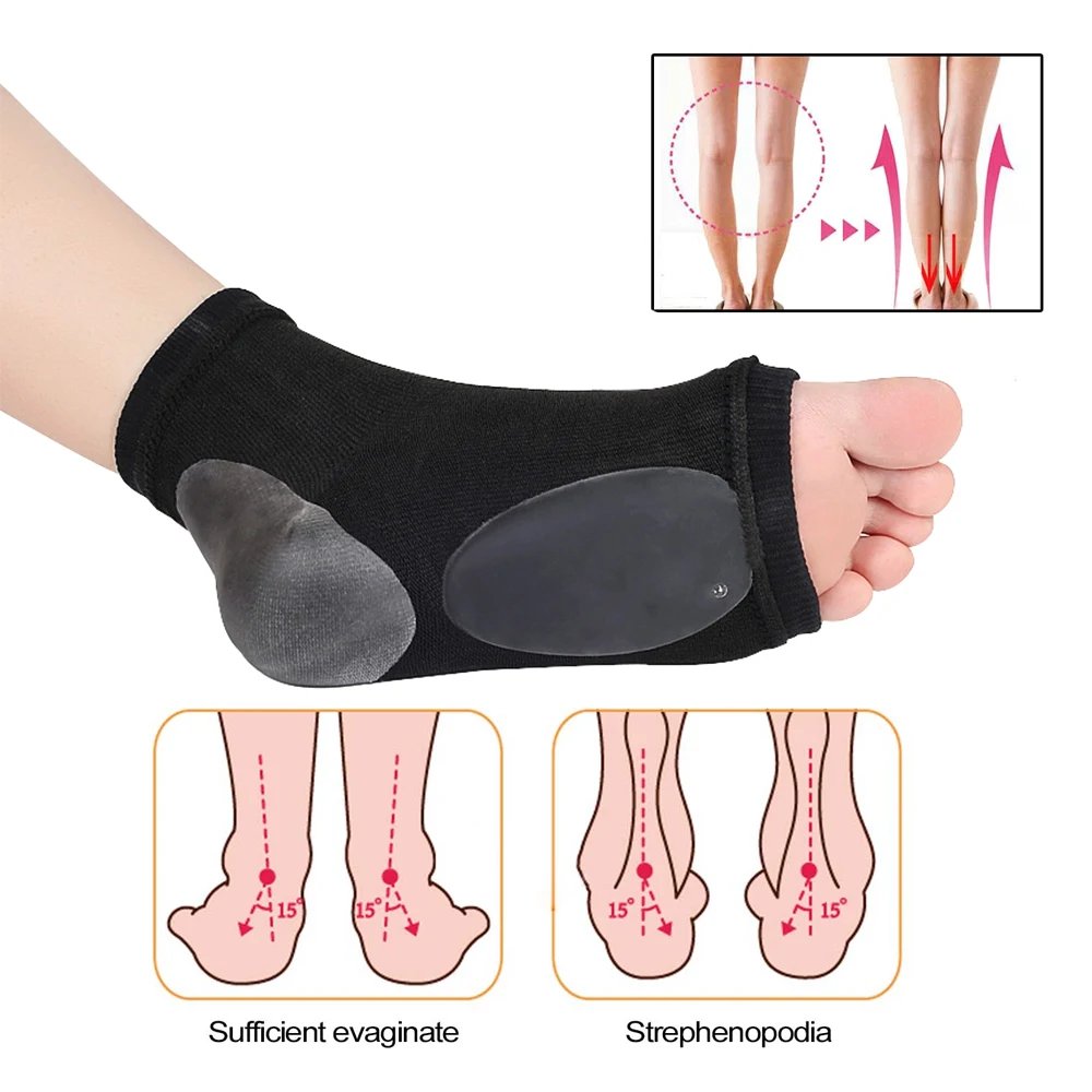 2 in 1 Arch Support Sleeves Plantar Fasciitis Heel Spurs Foot Care Flat Feet Relieve Fatigue Sleeve Socks Orthotic Insoles Pads