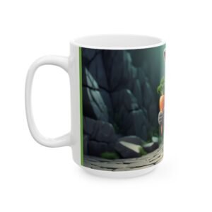 Adorable Gray Rabbit Mug – Big Shiny Eyes & Happy Smile | Perfect Gift for Animal Lovers! (11oz, 15oz)