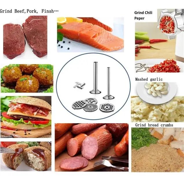 2024 up-to-date Stand Mixer Attachment Food Grinder Set Kitchen Grinding Tools for Kenwood Chef / Chef XL, KVC, KVL, kMix,also fit SMEG