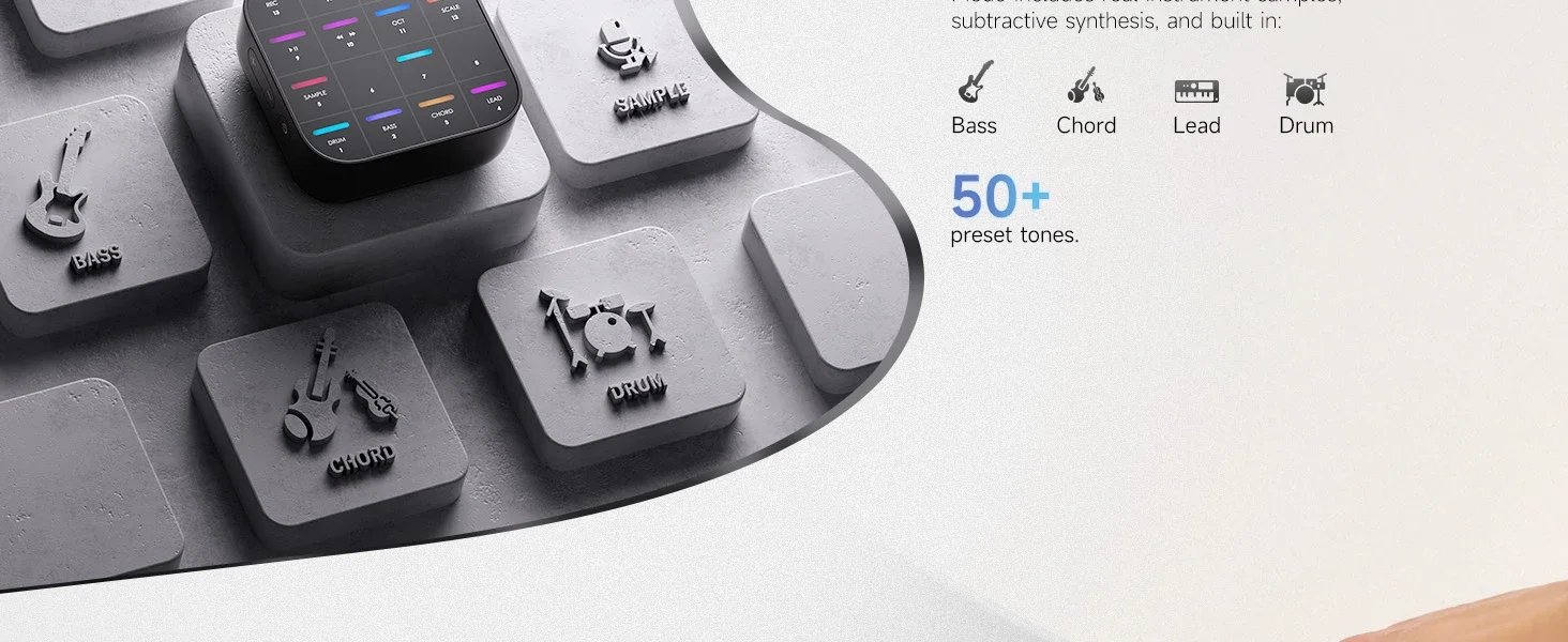 Donner MEDO Bluetooth MIDI Controller, Portable Electronic Instrument | Chord, Sample, Lead, Bass, Drum
