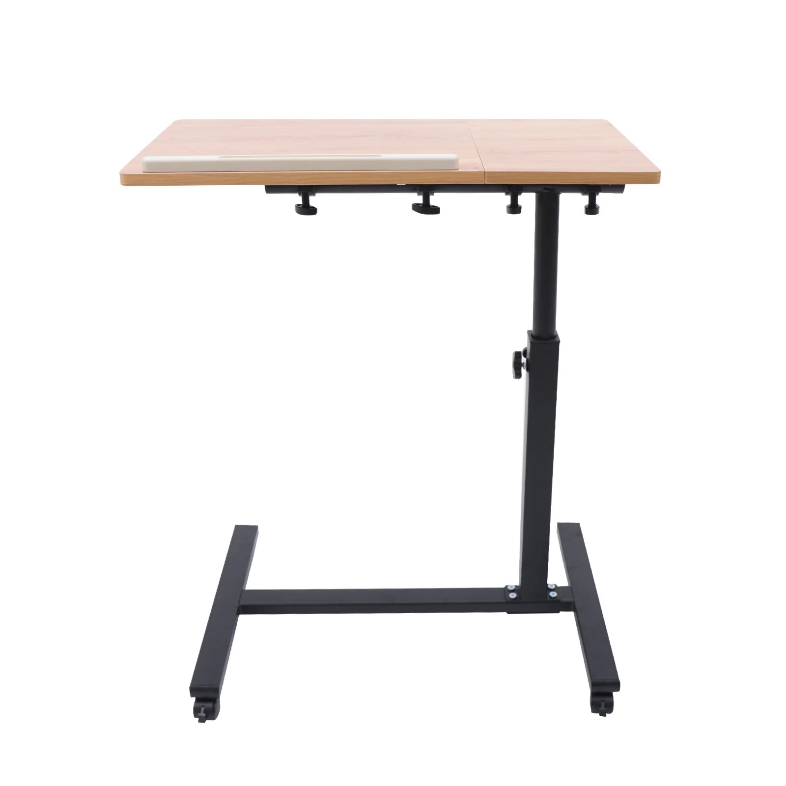 Adjustable Laptop Desk 360° Rotating Tabletop Mobile Stand Home Office Tray Standing Rolling Study Table Computer Workstation